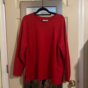 AVA & VIV RED CREW NECK SWEATER SIZE 1X